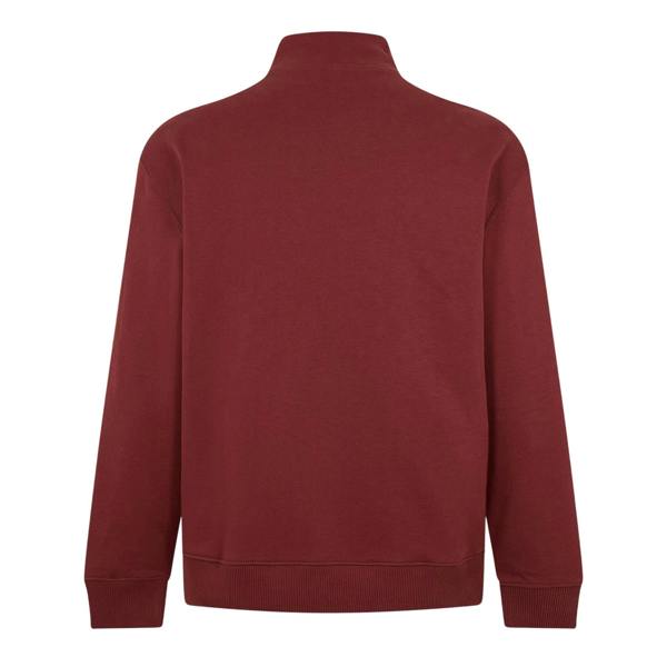 Calvin Klein Mens Monogram Quarter Zip Sweatshirt - Mocha - 