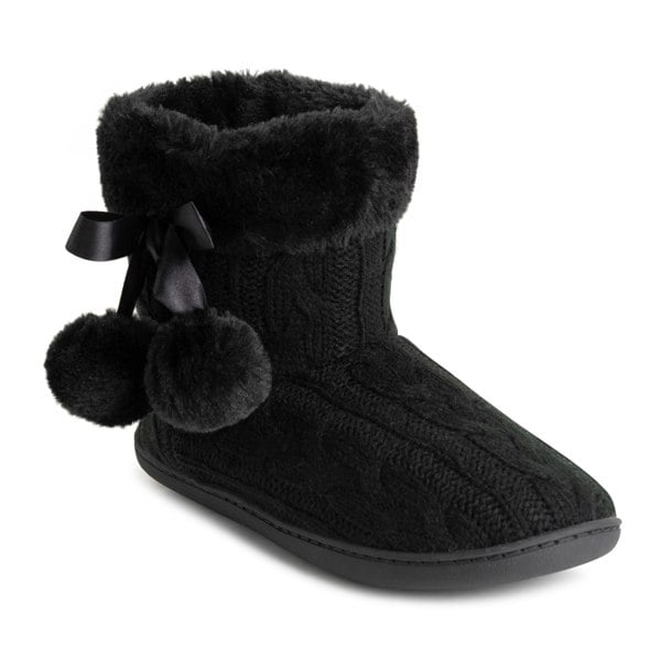 VIVA Polar Women's Memory Foam Pom Pom Winter Faux Fur Cosy Slippers
