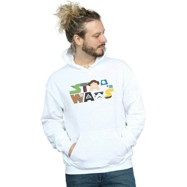 Star Wars Mens Character Logo Hoodie - White