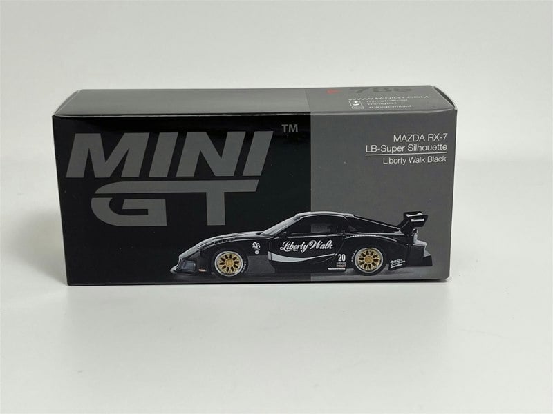 Mini GT Mazda RX-7 LB Super Silhouette Liberty Walk Black LHD 1:64 Mini GT MGT00785L