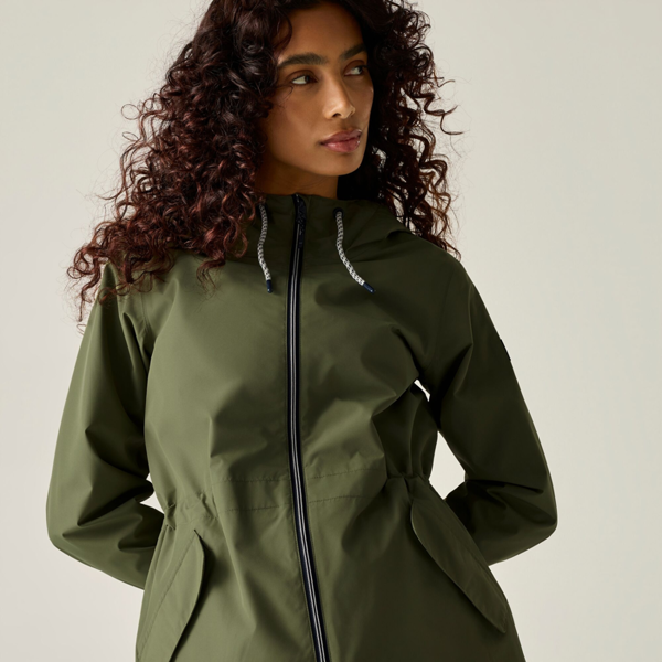 Regatta Womens Bayletta Grid Distress Waterproof Jacket - Four Leaf Clover