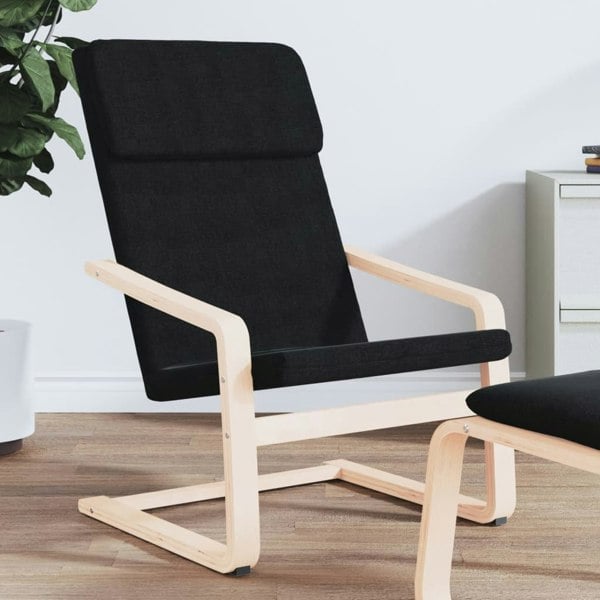 Berkfield Relaxing Chair Black Fabric