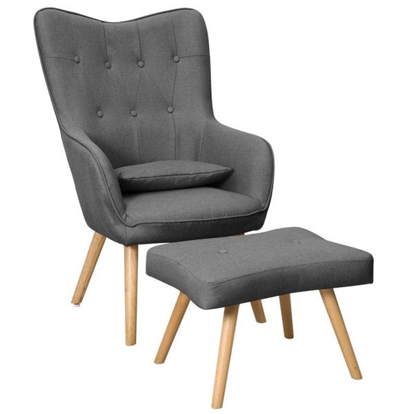 Wingback Lounge Chair and Footstool WingbackChair and Footstool Living and Home