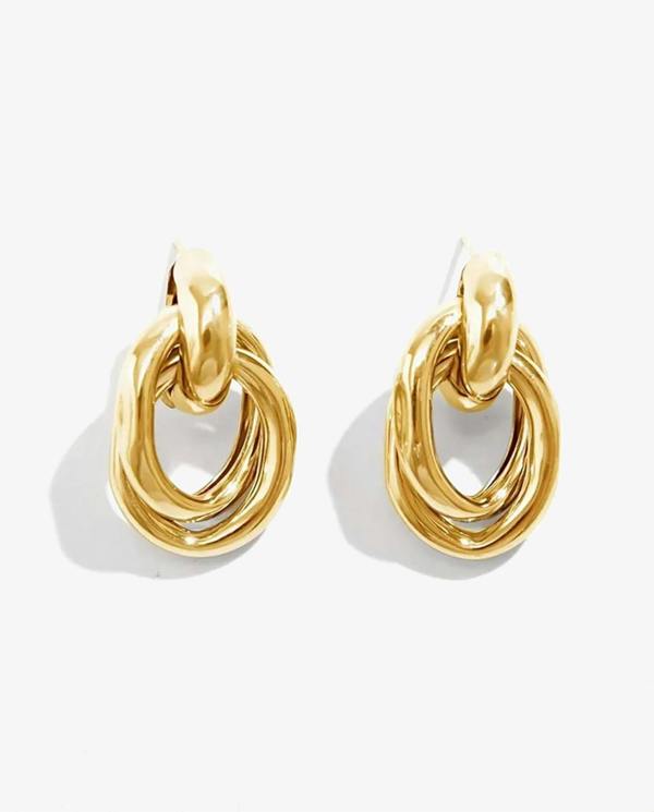 Elk & Bloom Chubby 14K Gold Molten Drop Studs