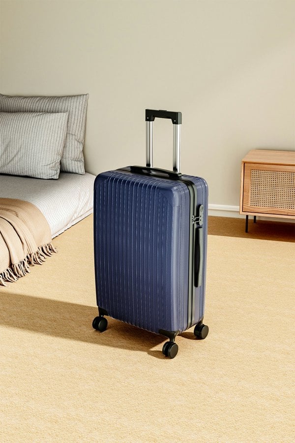 Living and Home Hardshell Spinner Wheel Luggage Travel Suitcase, 20" Blue