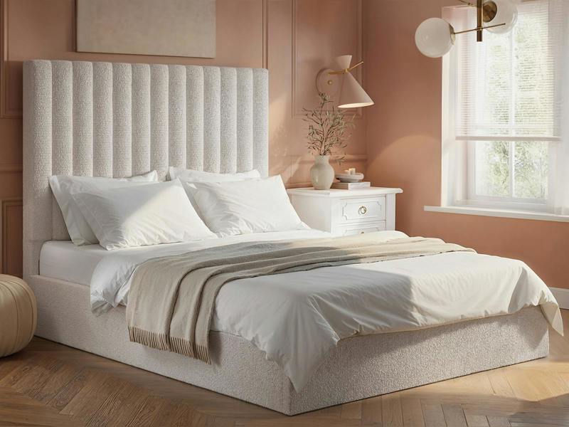 Flair Everley Boucle Ottoman Bed Cream