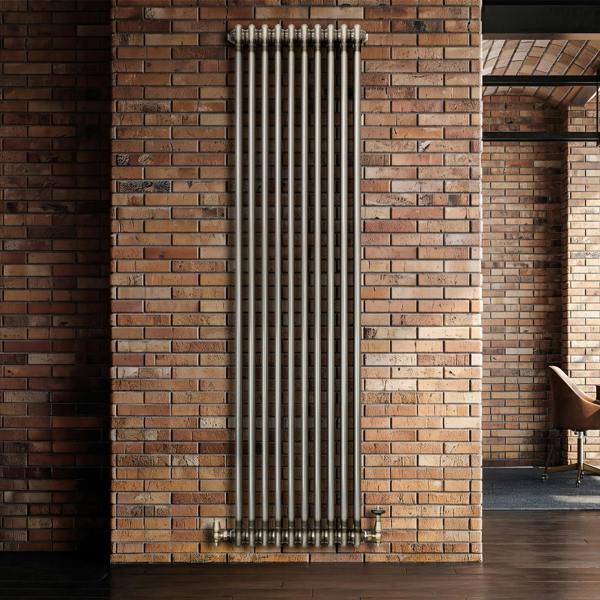 Monstershop Traditional 2 Column Radiator - 1800 x 470mm - Raw Metal
