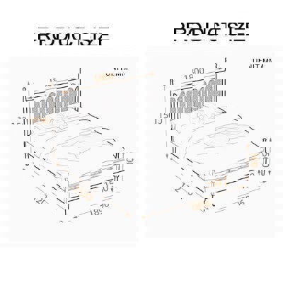 Flora King Size Bed, Cherry Wood-Rit Concept-Rit Concept