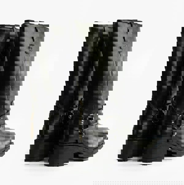 Woodland HIGH HARLEY Mens Leather Western Boots Black