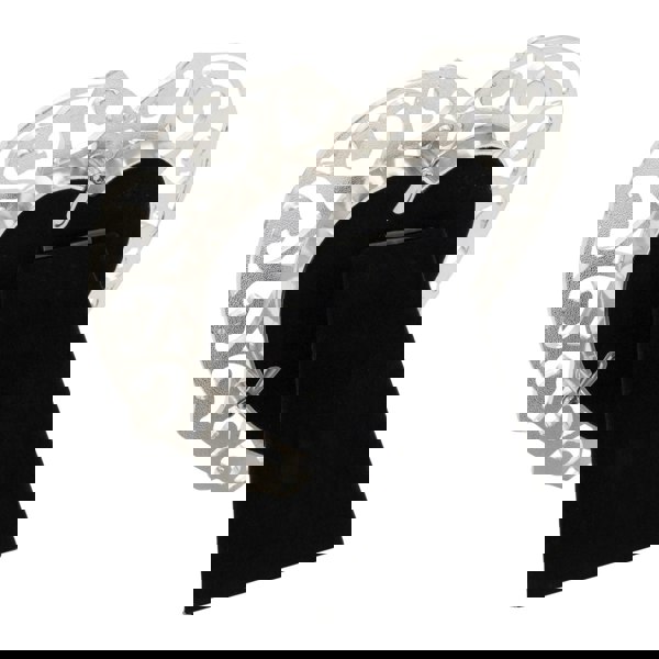 Heart Themed 4x4 Silver Picture Frame with Small Diamante Crystals Image 5