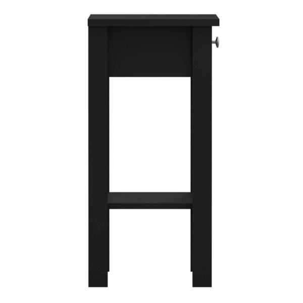 Wyld Haus Gossmere Matt Black Bedside Table 1 Drawer