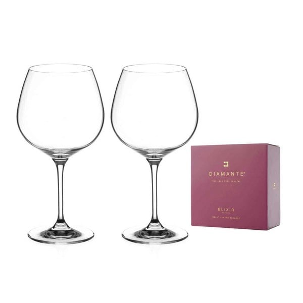 Diamante Auris Crystal Gin Glasses - Set of 2