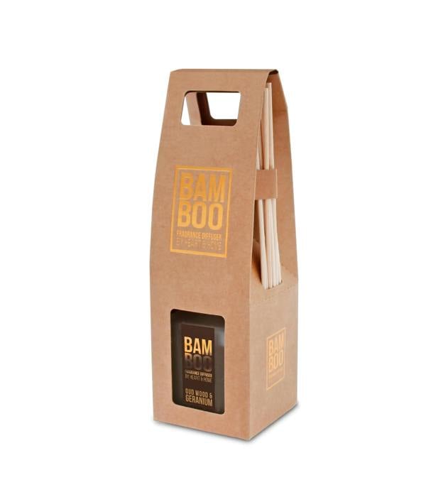 BAMBOO Oud Wood & Geranium - Bamboo Fragrance Diffuser