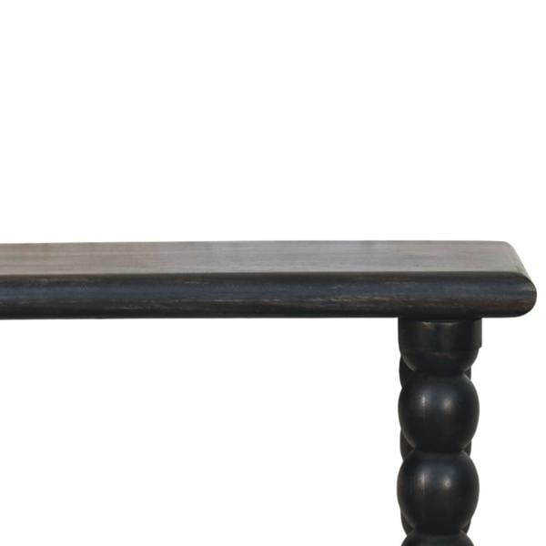 Artisan Furniture Solid Mango Wood Spindle Linear Console Dark brown