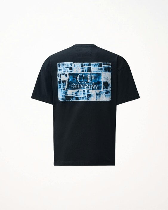 C.P. Company 30/1 Jersey Graphic Logo Mens T-Shirt - Black 999
