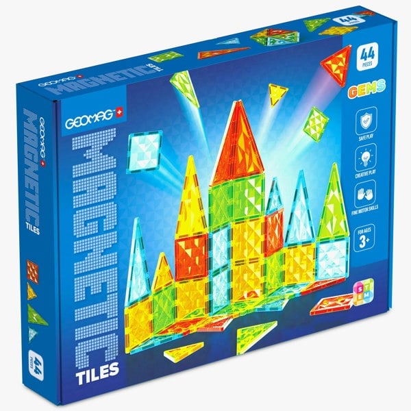 Geomag Magnetic Tiles Gems 44 pieces