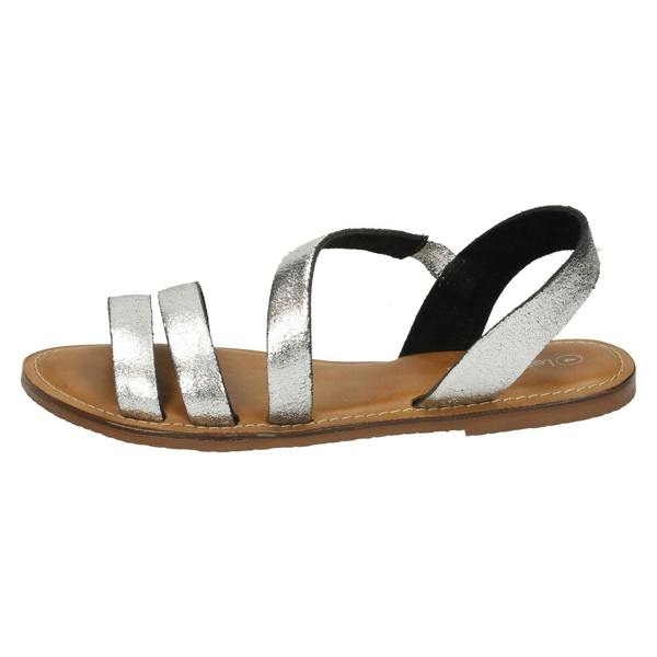 Leather Collection Ladies Leather Collection Flat Y Strap Slingback Mule