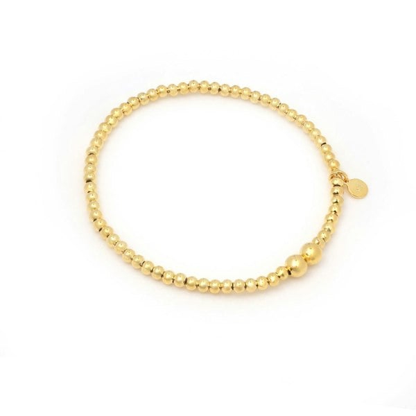 Say It With Adults Ball Bracelet - Yellow Gold Plated