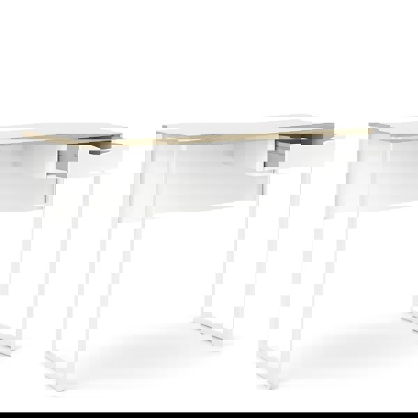 Furniture To Go Function Plus Desk 1 Drawer in White with Oak Trim