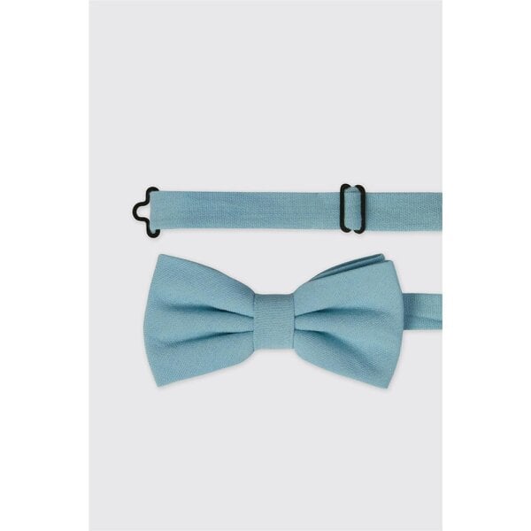 Antique Rogue Light Blue Linen Blend Bow Tie