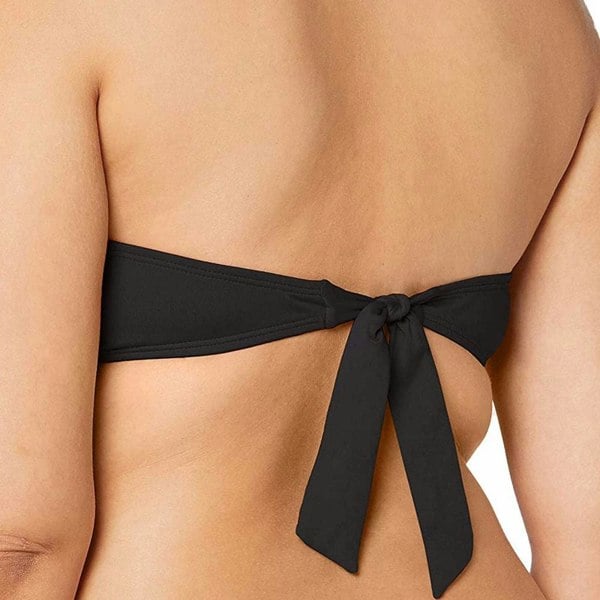 Emporio Armani Logo Padded Bikini Top, Black