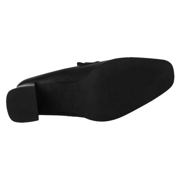 Spot On Ladies Spot On Wide Fit High Heeled Loafer Style Shoes F90132