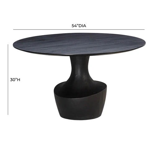 Furniture Edit Gevra Black Acacia & Faux Plaster Dining Table