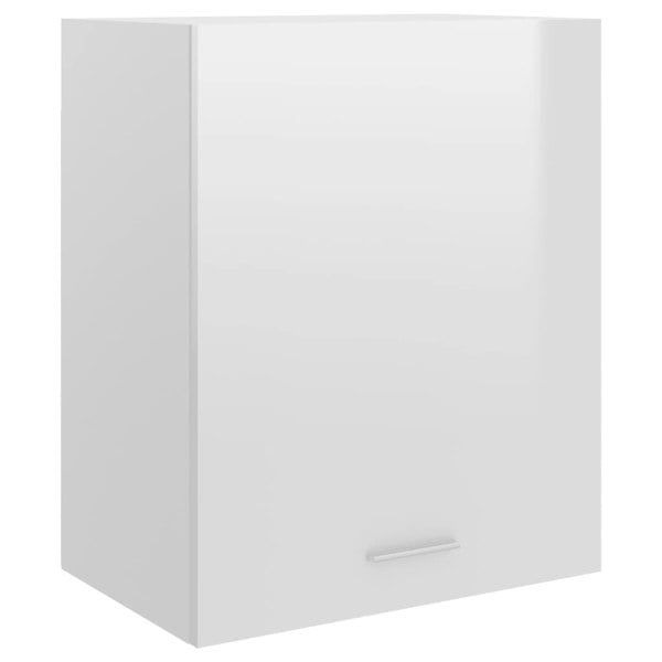 Berkfield Hanging Cabinet High Gloss White 50x31x60 cm Engineered Wood