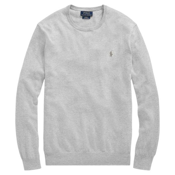 Ralph Lauren Mens Pima Crew Neck Sweatshirt - Heather - 