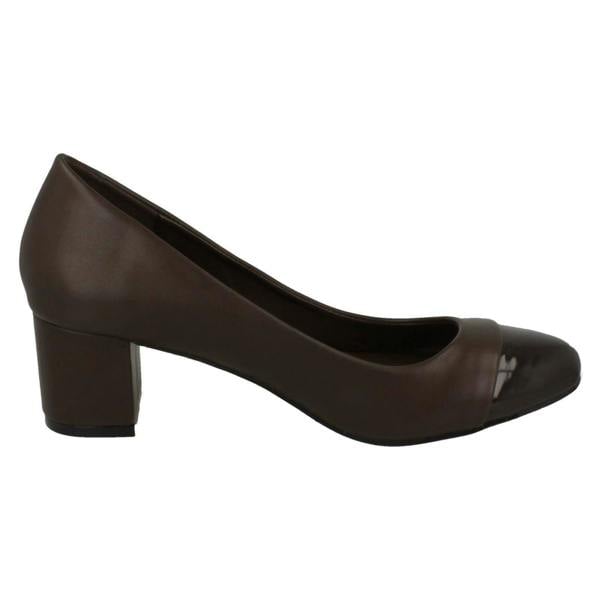 Spot On Ladies Spot On Mid Heel Court Shoes