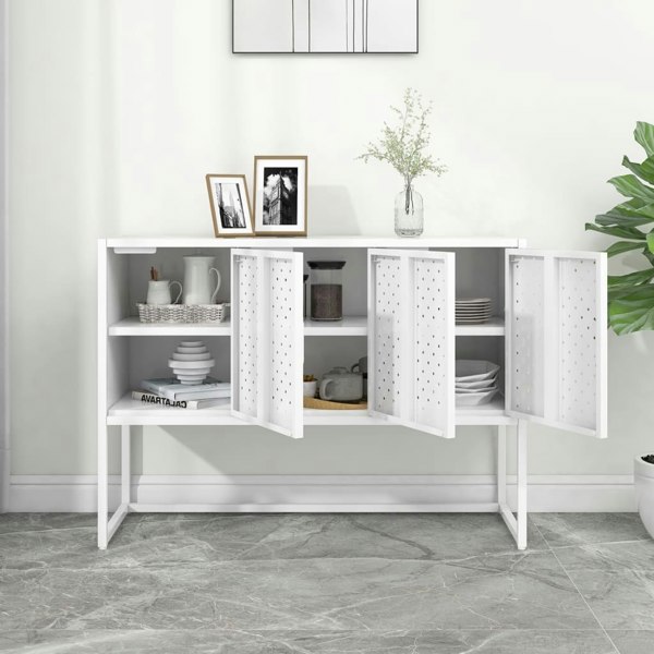 Berkfield Sideboard White 105x35x75 cm Steel