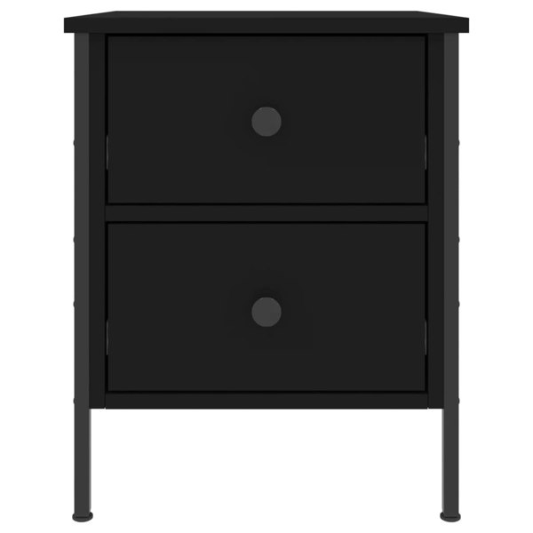 Berkfield Bedside Cabinet Black 40x42x50 cm Engineered Wood