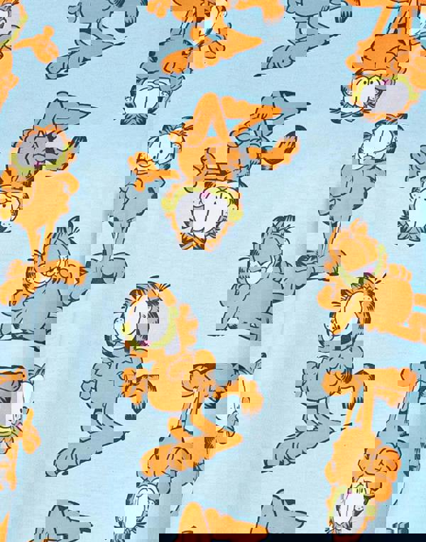 Garfield Womens Blue Garfield All-Over Print Short Sleeve Short Leg Pyjama Set