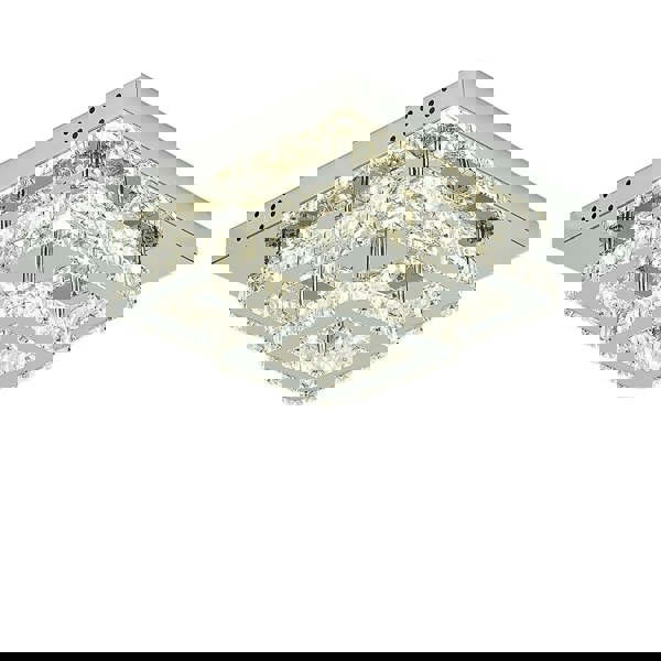 Modern Square Tiered Crystal Ceiling Light Ceiling Light Living and Home 