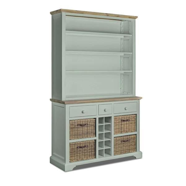Statement Furniture Florence Display Cabinet With Shelves, Wine Rack and Storage Baskets