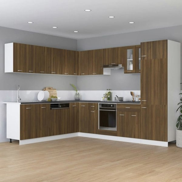 Berkfield Drawer Bottom Cabinet Brown Oak 30x46x81.5 cm Engineered Wood