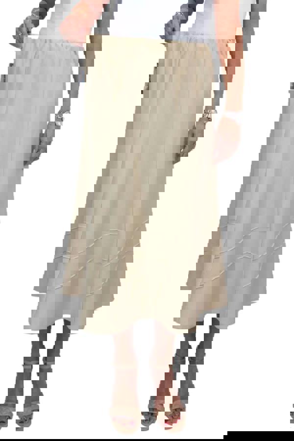 Paulo Due Women's Smart Elasticated Waist Flared Swing Skirt