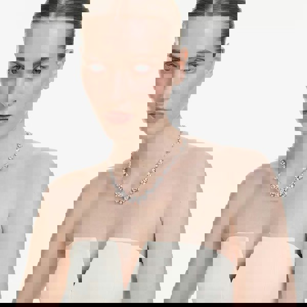 Swarovski Constella Rhodium Plated White Crystal Necklace 5722472