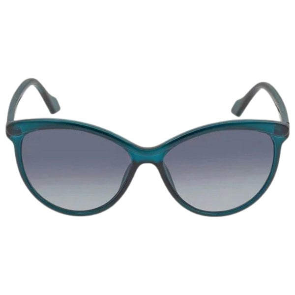 Calvin Klein Crystal Teal Framed Grey Gradient Lensed Sunglasses