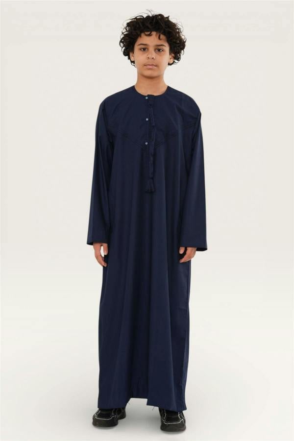 Infinity Leather Kids Boys Eid Moroccan Jubba Robe Djellaba Ramadan Eid Thobe - K-HM11