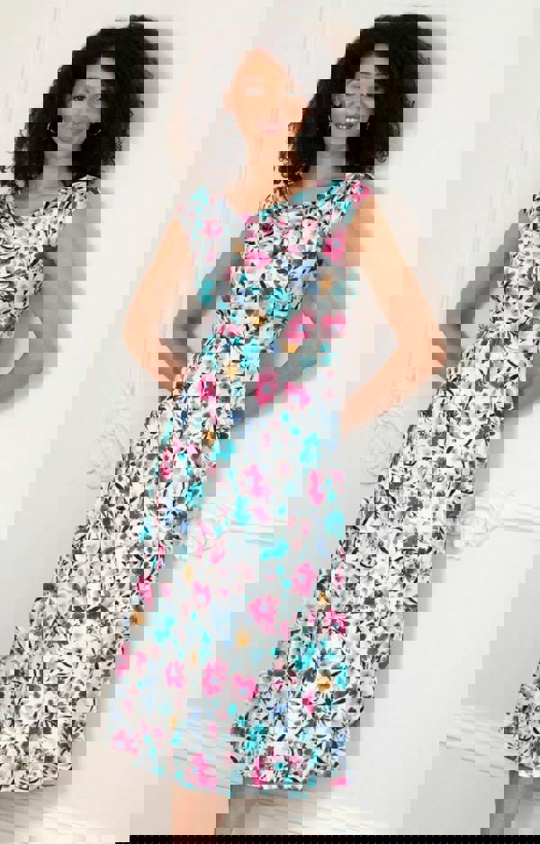 Alie Street London Darcie Cowl Neck Dress - Wild Blossom