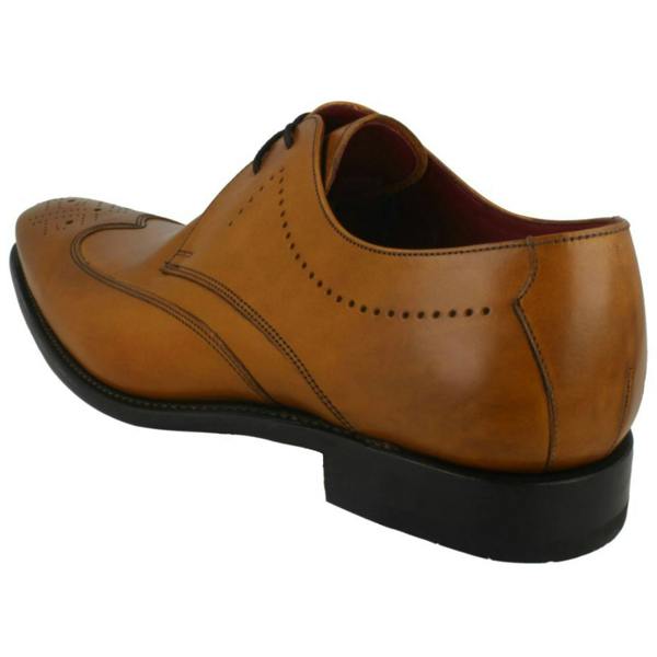 Loake Mens Loake Brogue Lace Up Leather Shoes Stitch