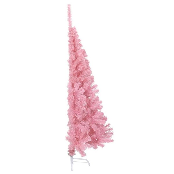 Berkfield Artificial Half Christmas Tree with Stand Pink 150 cm PVC