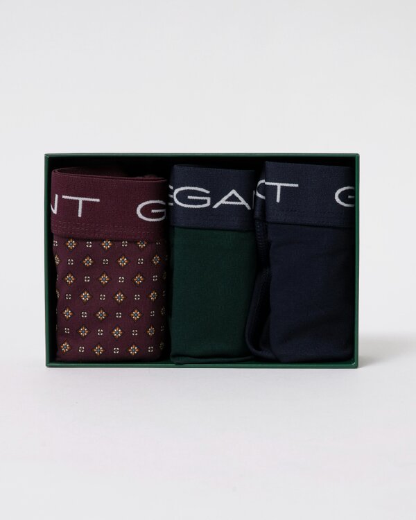 GANT Mens Trunk 3-Pack Gift Box - 667 Darkened Wine