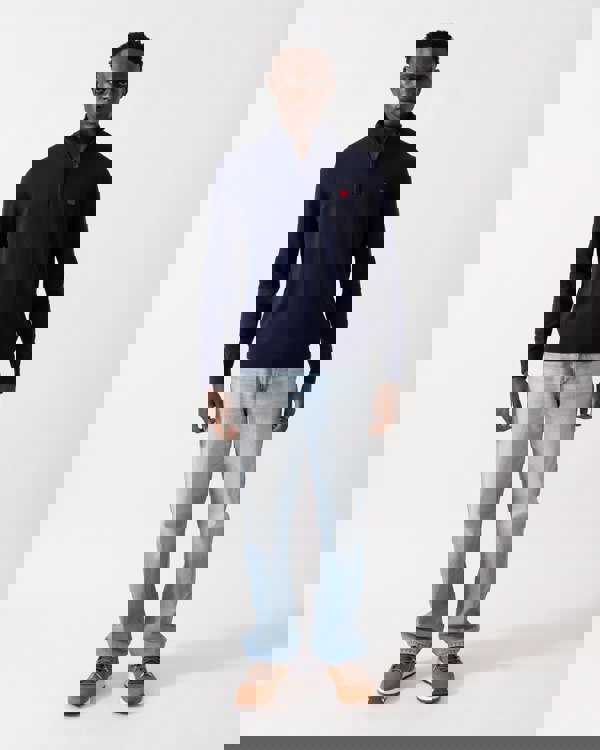 HUGO San Quintus-C Mens 1/4 Zip Pullover - Navy 418