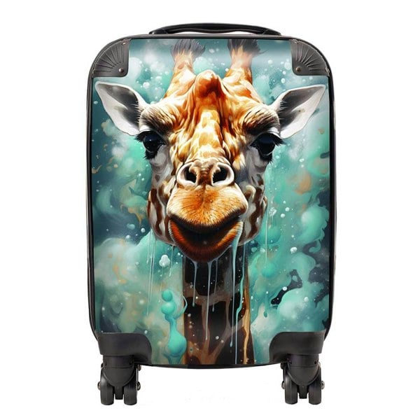 Warren Reed Splashart Giraffe Face Suitcase