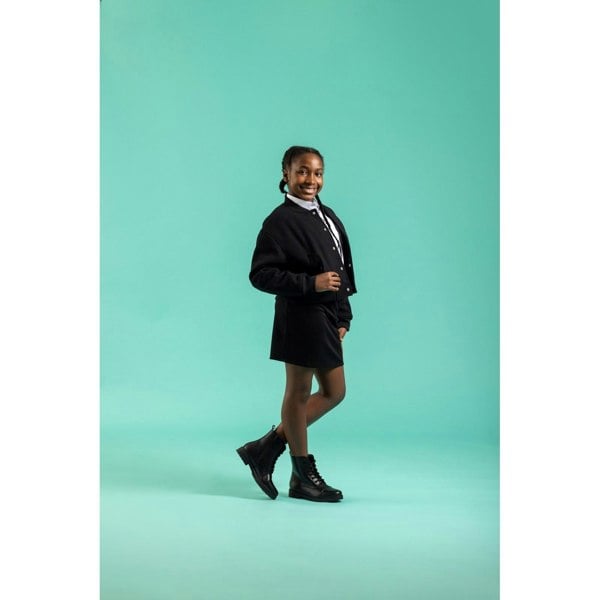 Hush Puppies Lauren Senior Leather Girls's Black Boots