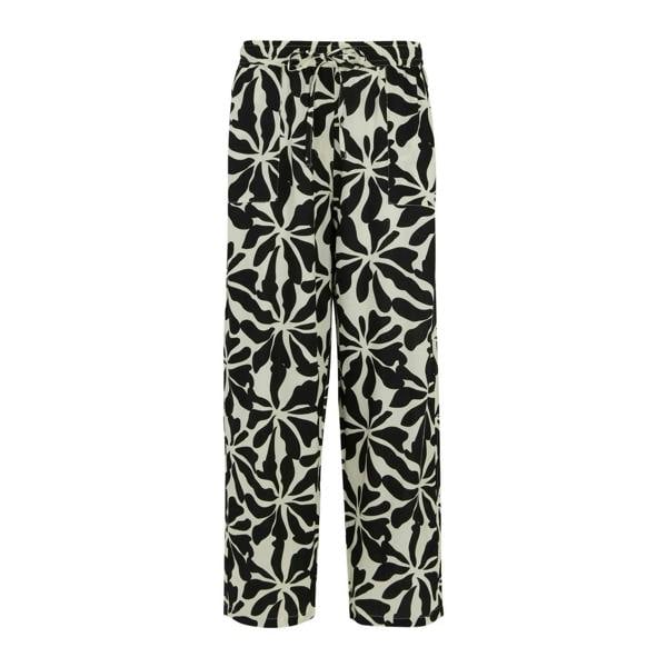 Regatta Womens/Ladies Elbrie Abstract Floral Trousers - White/Black - 