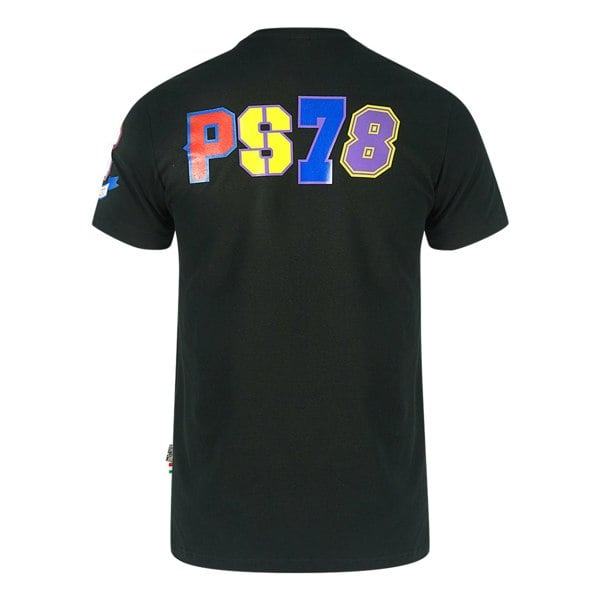 Plein Sport Multi Colour Logos T-Shirt - Black