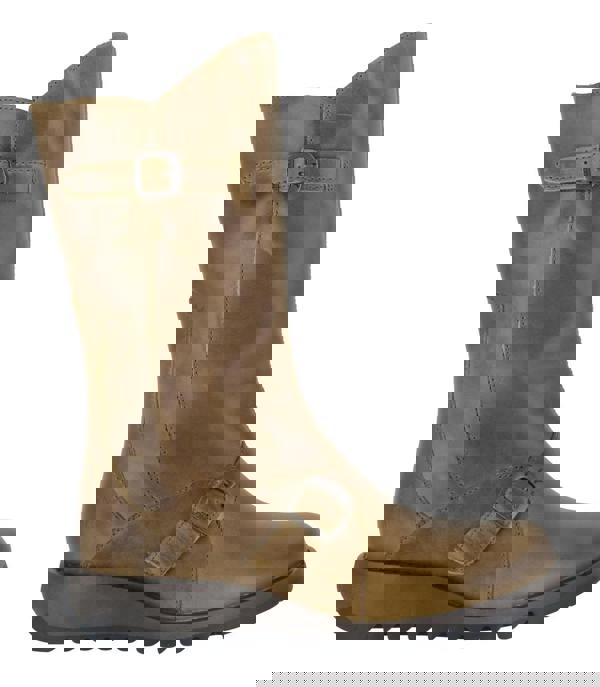 Fly London Mes 2 Womens Wedge Heel Leather Buckle Mid-Calf Boots